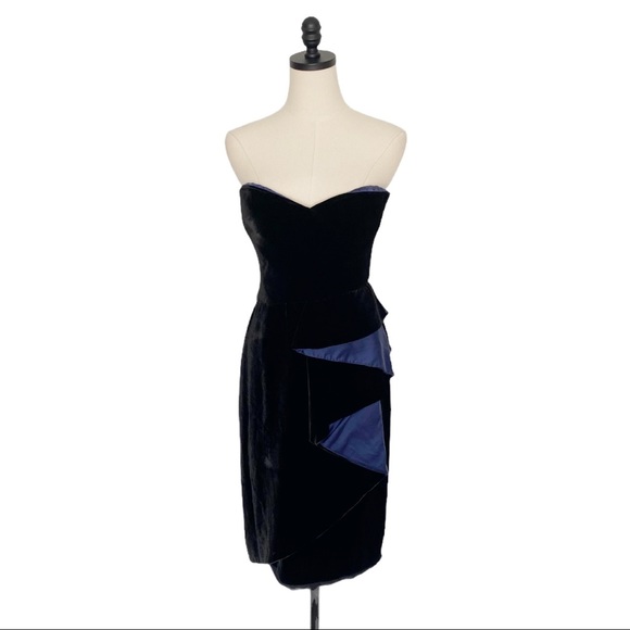 Emporio Armani Dresses Emporio Armani Black Velvet Cocktail Dress